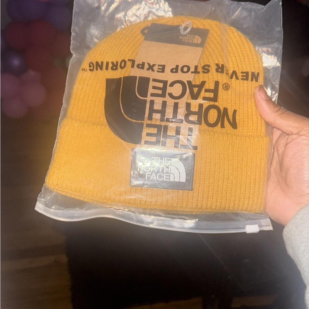 The North Face light brown Beanie